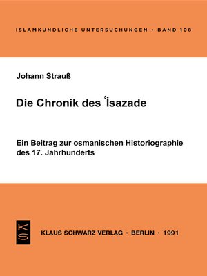 cover image of Die Chronik des 'Isazade